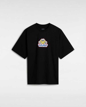 Men Vans Soles Loose T Shirts Black Malaysia | VN2196473