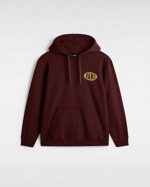 Men Vans Spray On Loose Hoodie Brown Malaysia | VN1683904