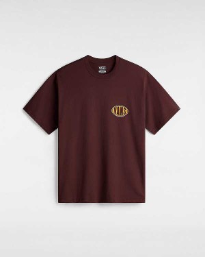 Men Vans Spray On T Shirts Brown Malaysia | VN1340896