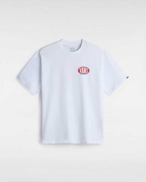 Men Vans Spray On T Shirts White Malaysia | VN1298304