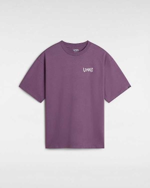 Men Vans V Hand Loose T Shirts Purple Malaysia | VN0835246