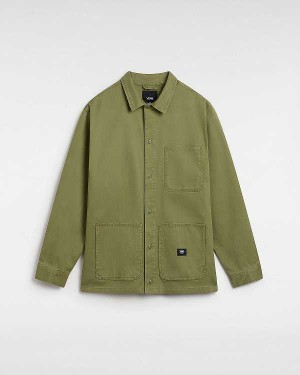 Men Vans Westfield Shacket Shirts Green Malaysia | VN8312560