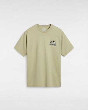 Men Vans Wrenched T Shirts Beige Malaysia | VN5392681