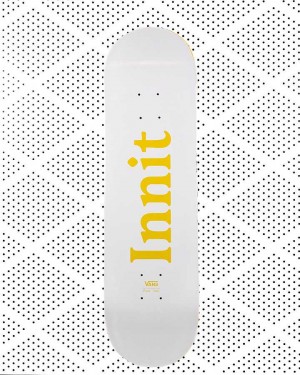 Unisex Vans Innit Skateboards White Malaysia | VN6472589