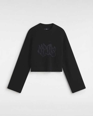 Women Vans Cammile Graphic Sweatshirt Black Malaysia | VN7095148