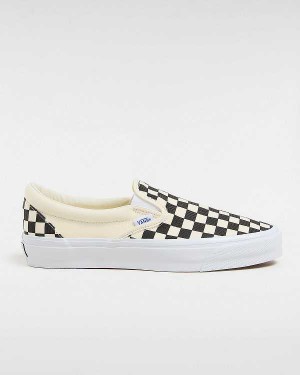 Women Vans Premium 98 Slip On Shoes Black / White Malaysia | VN5293761