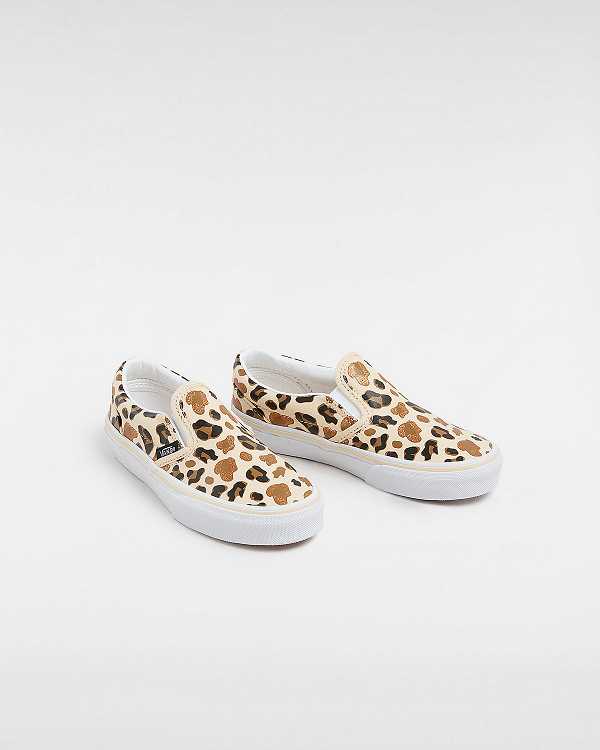 Kids' Vans Classic (4-8 Years) Slip On Shoes Brown Malaysia | VN1725096