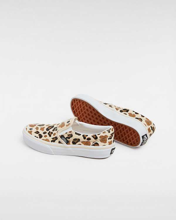 Kids' Vans Classic (4-8 Years) Slip On Shoes Brown Malaysia | VN1725096
