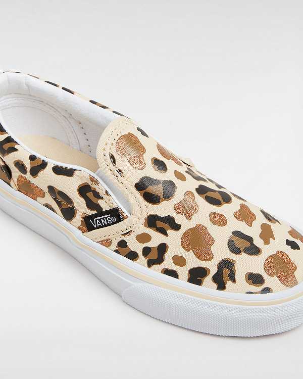 Kids' Vans Classic (4-8 Years) Slip On Shoes Brown Malaysia | VN1725096
