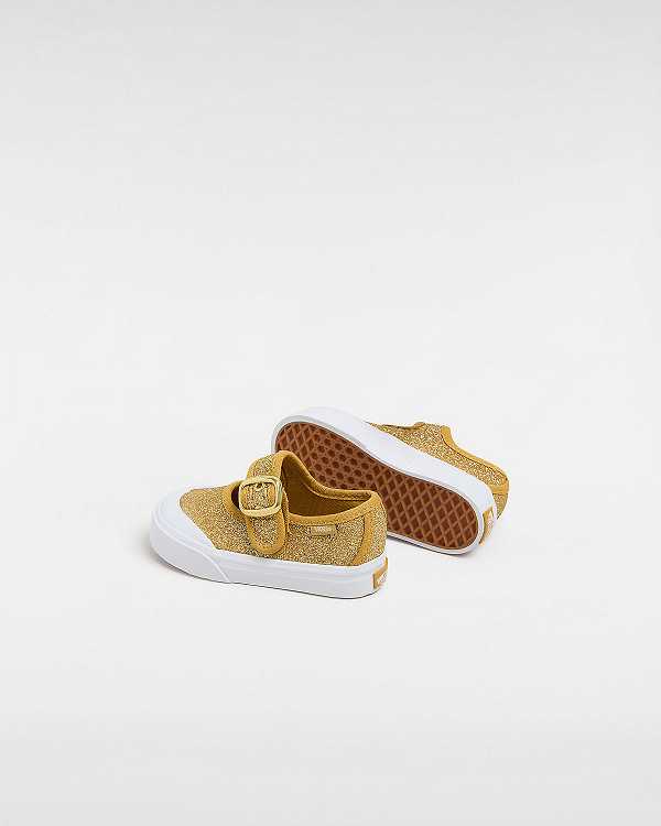 Kids' Vans Glitter (1-4 Years) Mary Janes Gold Malaysia | VN3764501