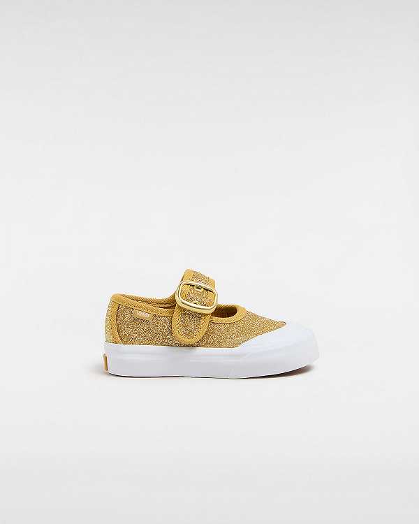 Kids\' Vans Glitter (1-4 Years) Mary Janes Gold Malaysia | VN3764501