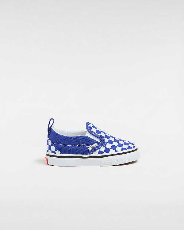 Kids\' Vans Hook and loop (1-4 Years) Slip On Shoes Blue Malaysia | VN5978012