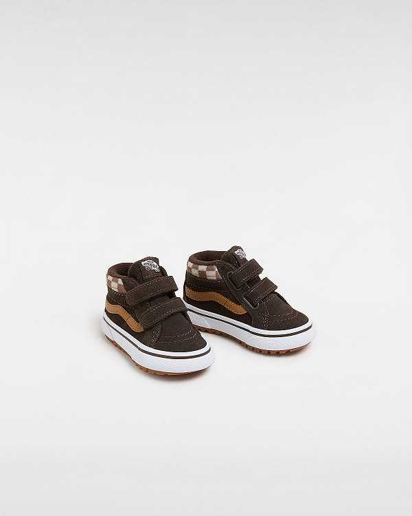 Kids' Vans MTE Sk8-Mid Reissue Hook and Loop (1-4 Years) Sneakers Brown Malaysia | VN0614783