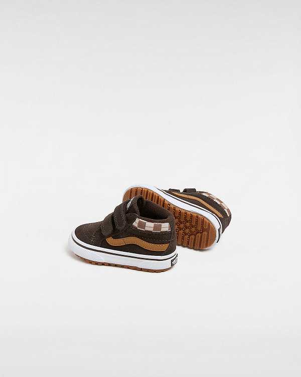 Kids' Vans MTE Sk8-Mid Reissue Hook and Loop (1-4 Years) Sneakers Brown Malaysia | VN0614783