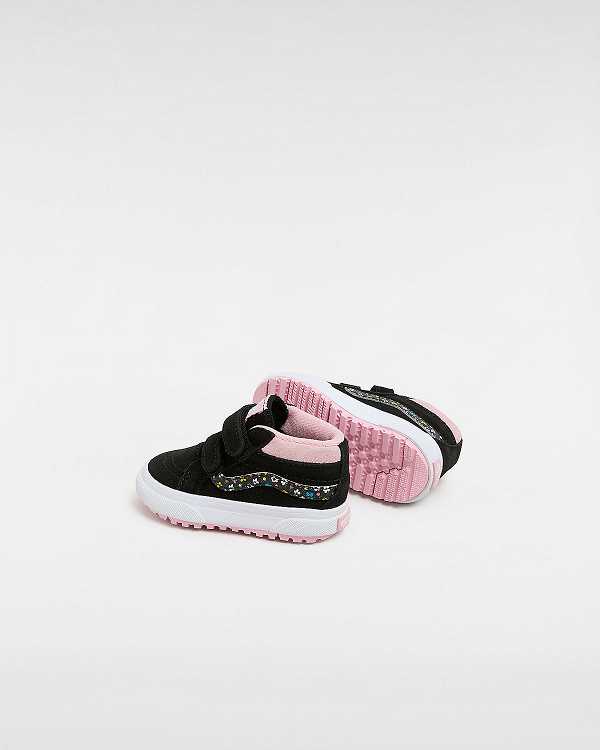Kids' Vans MTE Sk8-Mid Reissue Hook and Loop (1-4 Years) Sneakers Black / Pink Malaysia | VN8123065