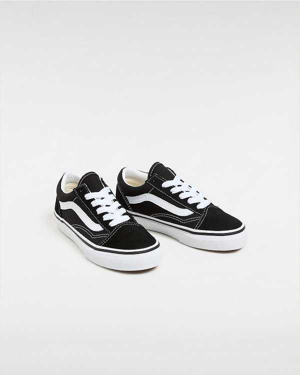 Kids' Vans Old Skool (4-8 Years) Skate Shoes Black Malaysia | VN2051768
