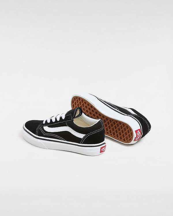 Kids' Vans Old Skool (4-8 Years) Skate Shoes Black Malaysia | VN2051768