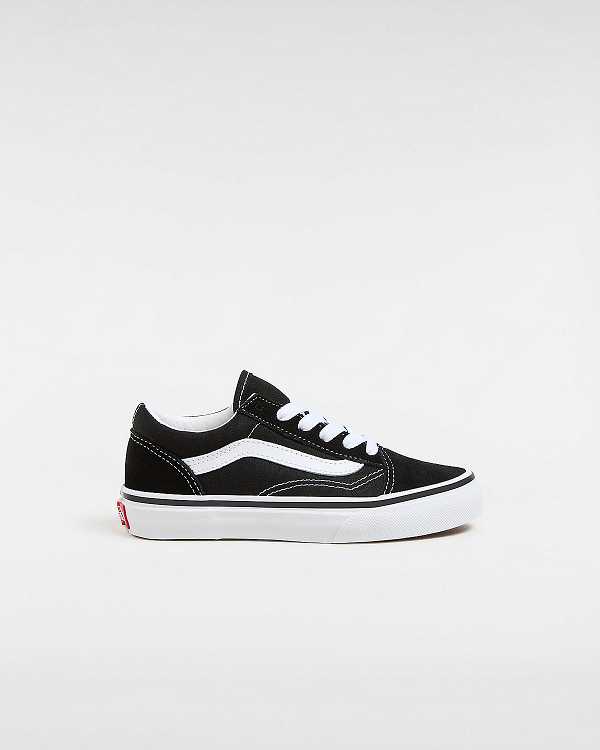 Kids\' Vans Old Skool (4-8 Years) Skate Shoes Black Malaysia | VN2051768