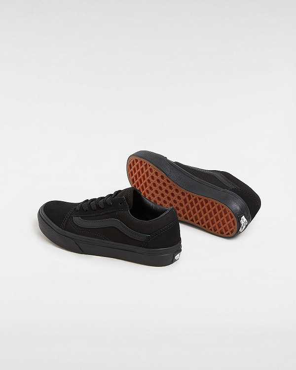 Kids' Vans Old Skool (4-8 Years) Skate Shoes Black Malaysia | VN4763851