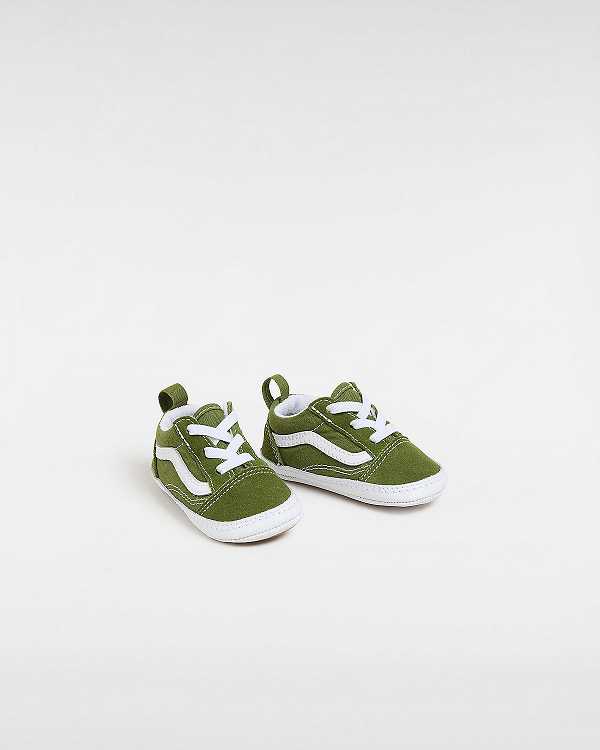 Kids' Vans Old Skool Crib (0-1 Years) Sneakers Green Malaysia | VN1403782