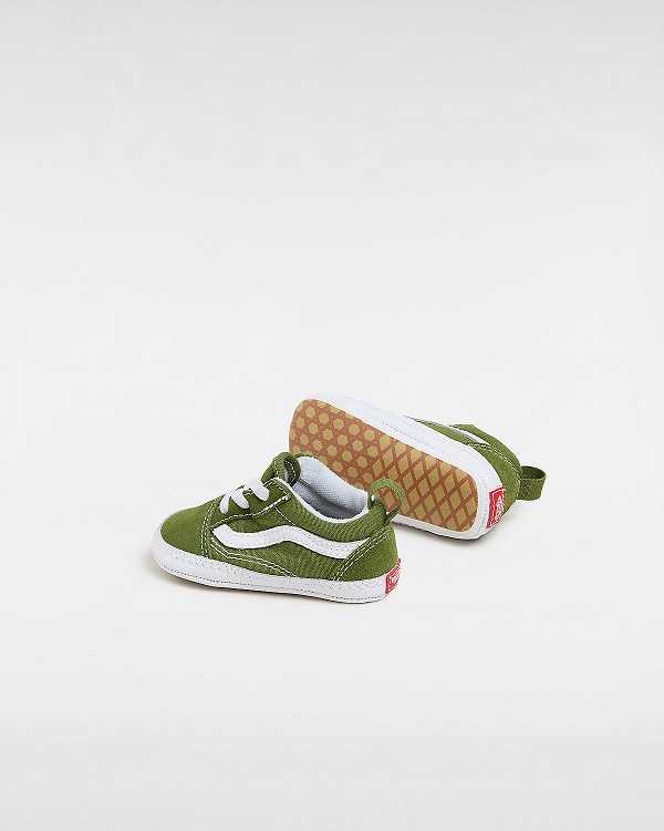 Kids' Vans Old Skool Crib (0-1 Years) Sneakers Green Malaysia | VN1403782