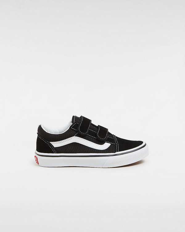 Kids\' Vans Old Skool Hook And Loop (4-8 Years) Sneakers Black Malaysia | VN7109253