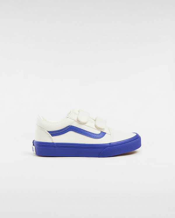 Kids\' Vans Old Skool Hook And Loop (4-8 Years) Sneakers Blue Malaysia | VN3926145