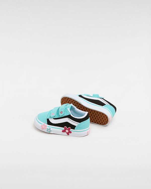Kids' Vans Old Skool Hook and Loop Glitter (1-4 Years) Sneakers Multicolor Malaysia | VN0297658