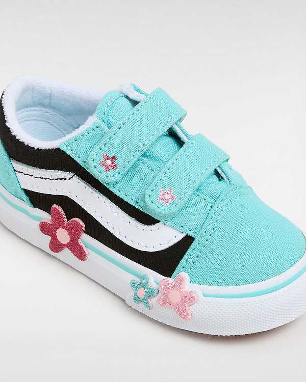 Kids' Vans Old Skool Hook and Loop Glitter (1-4 Years) Sneakers Multicolor Malaysia | VN0297658