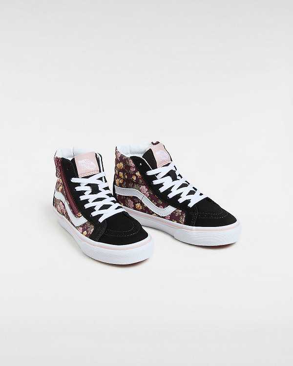 Kids' Vans SK8-Hi Reissue Side Zip (4-8 years) Sneakers Black Malaysia | VN3091625