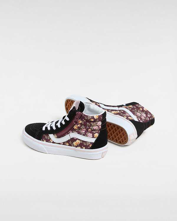 Kids' Vans SK8-Hi Reissue Side Zip (4-8 years) Sneakers Black Malaysia | VN3091625