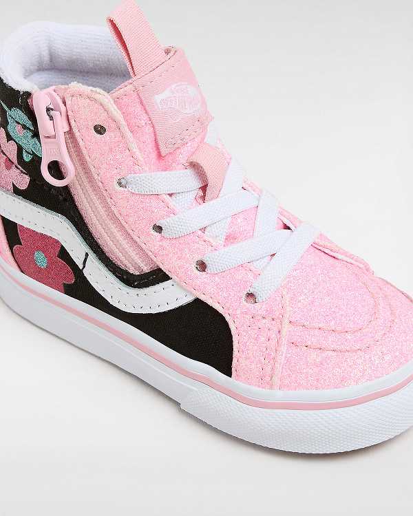 Kids' Vans Sk8-Hi Reissue Side Zip Glitter (1-4 Years) Sneakers Multicolor Malaysia | VN6089351
