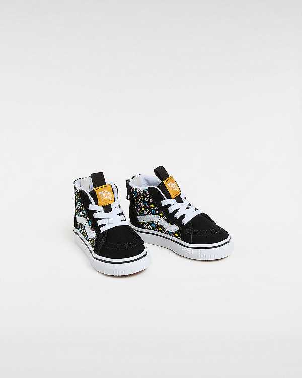 Kids' Vans Sk8-Hi Zip (1-4 Years) Skate Shoes Black Malaysia | VN6157032