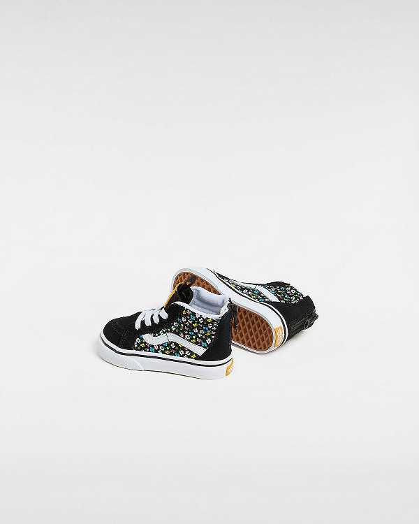 Kids' Vans Sk8-Hi Zip (1-4 Years) Skate Shoes Black Malaysia | VN6157032