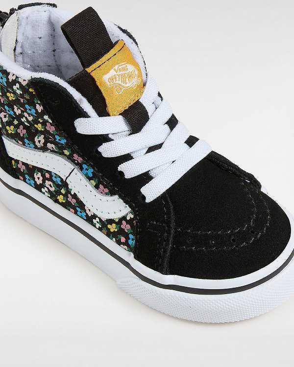 Kids' Vans Sk8-Hi Zip (1-4 Years) Skate Shoes Black Malaysia | VN6157032