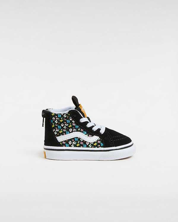 Kids\' Vans Sk8-Hi Zip (1-4 Years) Skate Shoes Black Malaysia | VN6157032