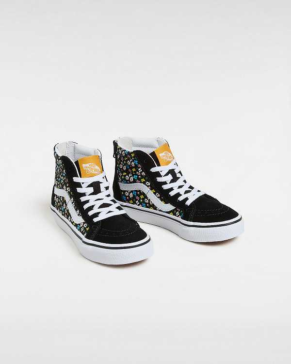 Kids' Vans Sk8-Hi Zip (4-8 Years) Skate Shoes Black Malaysia | VN7015293