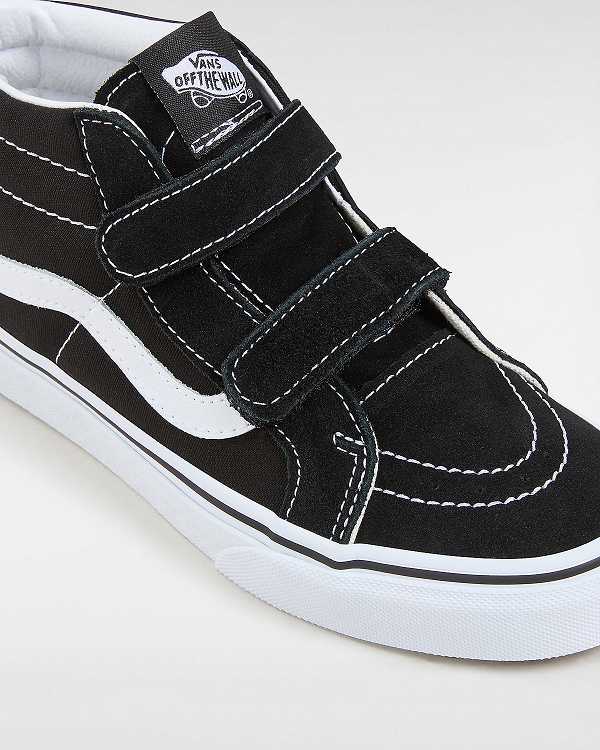 Kids' Vans Sk8-Mid Reissue Hook And Loop (8-14+ years) Sneakers Black Malaysia | VN7210538