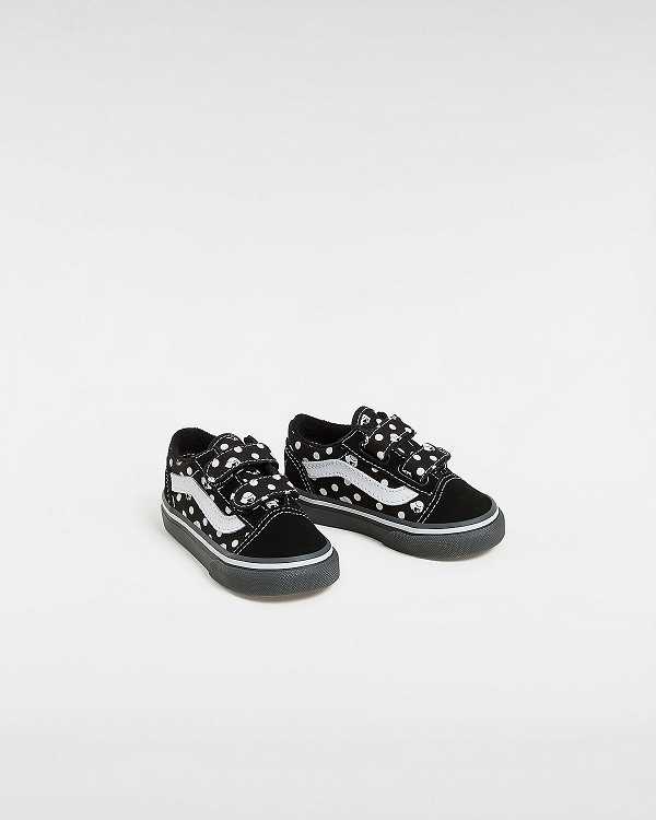 Kids' Vans Vans X Papergirl Old Skool Hook and Loop (1-4 Years) Sneakers Black Malaysia | VN7406281