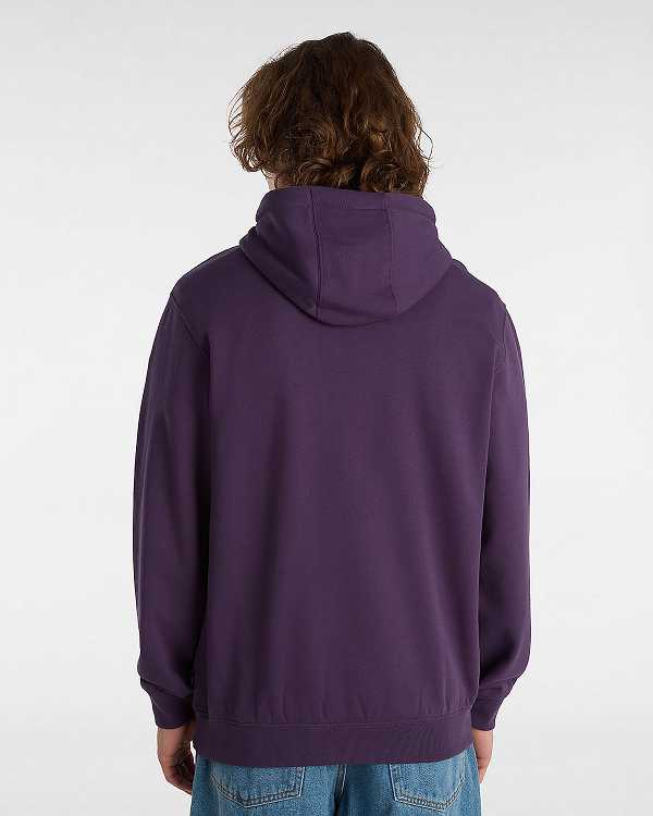 Men Vans Arched Hoodie Purple Malaysia | VN4796285