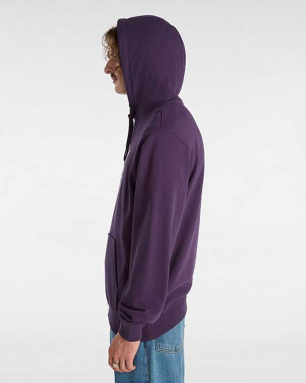 Men Vans Arched Hoodie Purple Malaysia | VN4796285