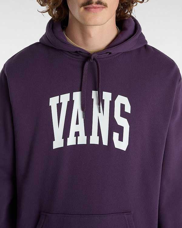 Men Vans Arched Hoodie Purple Malaysia | VN4796285