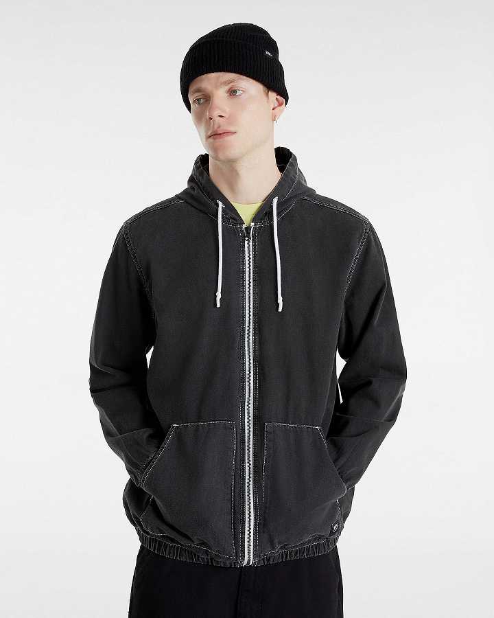 Men Vans Ashford Denim Jacket Black Malaysia | VN2496813