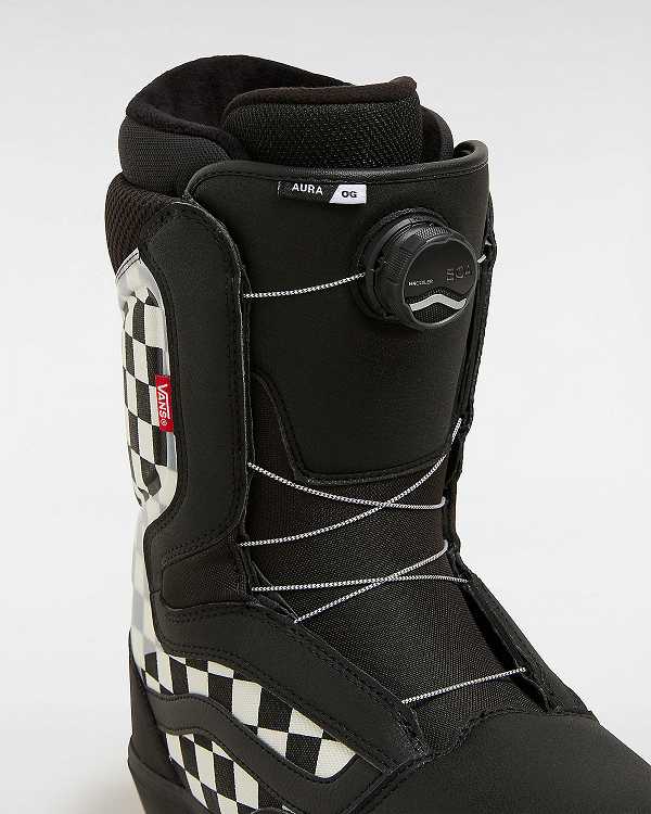 Men Vans Aura OG MTE Snowboard Boots Black / White Malaysia | VN8975013
