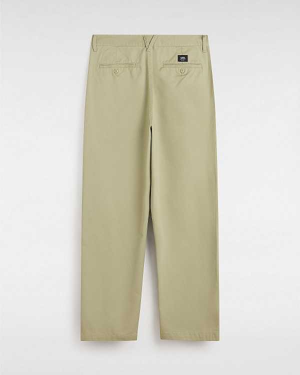 Men Vans Authentic Chino Baggy Pants Beige Malaysia | VN6374201