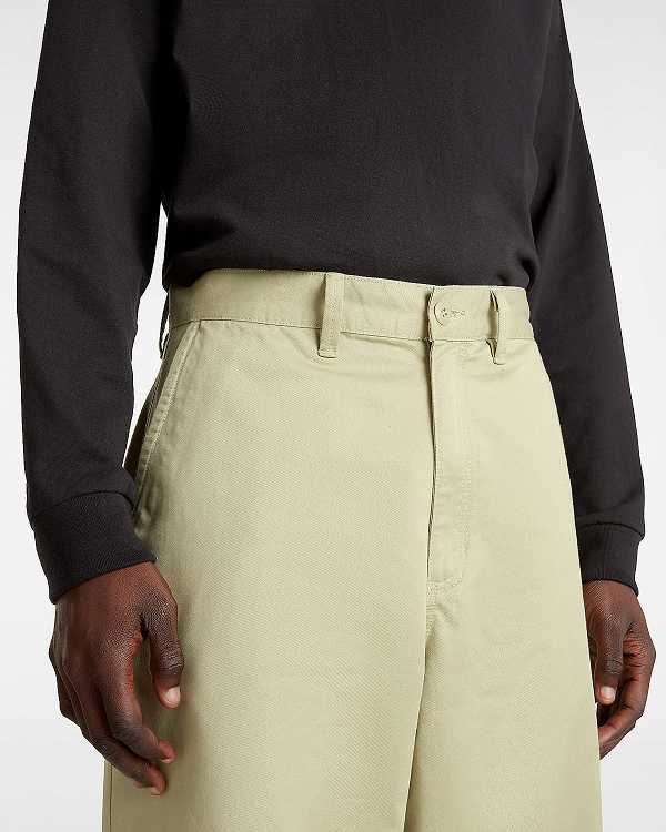 Men Vans Authentic Chino Baggy Pants Beige Malaysia | VN6374201