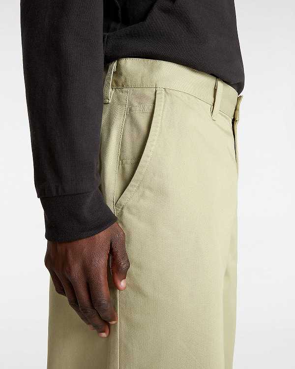 Men Vans Authentic Chino Baggy Pants Beige Malaysia | VN6374201