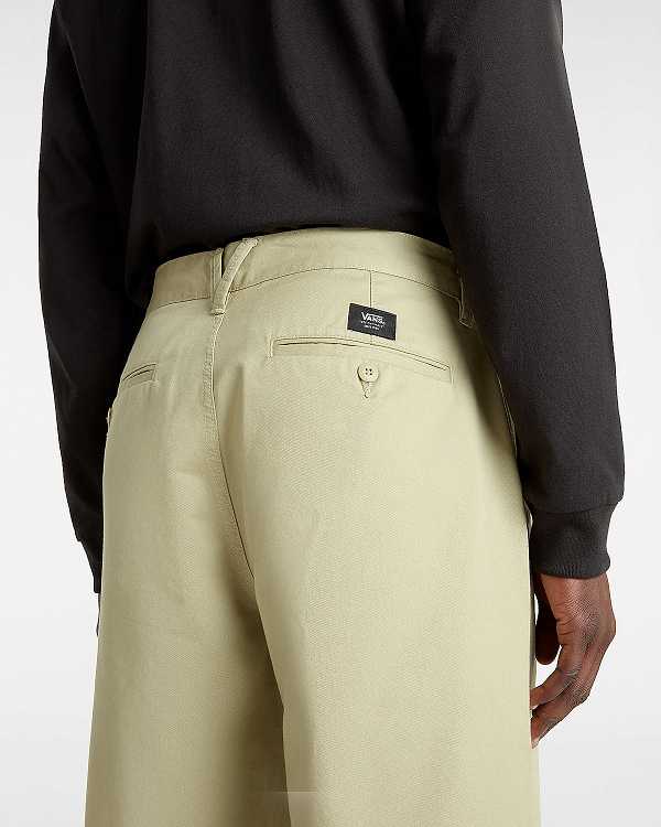 Men Vans Authentic Chino Baggy Pants Beige Malaysia | VN6374201