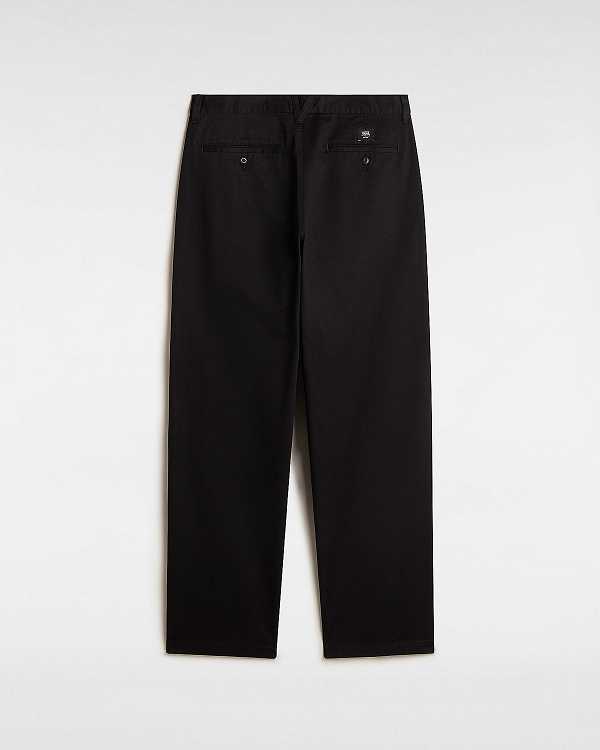 Men Vans Authentic Chino Baggy Pants Black Malaysia | VN4380672