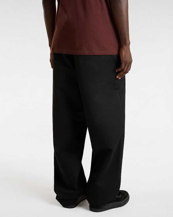 Men Vans Authentic Chino Baggy Pants Black Malaysia | VN4380672